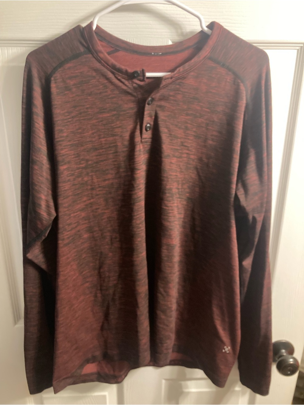 lululemon athletica Marled Rust/Burgundy Long-Sleeve Henley